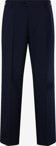 Men Plus Regular Pleated Pants in Blue: front