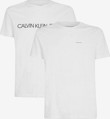 Calvin Klein Jeans Regular fit T-shirt i vit: framsida