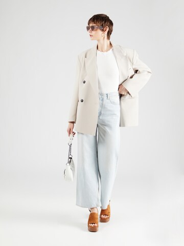 PIECES Knitted top in White