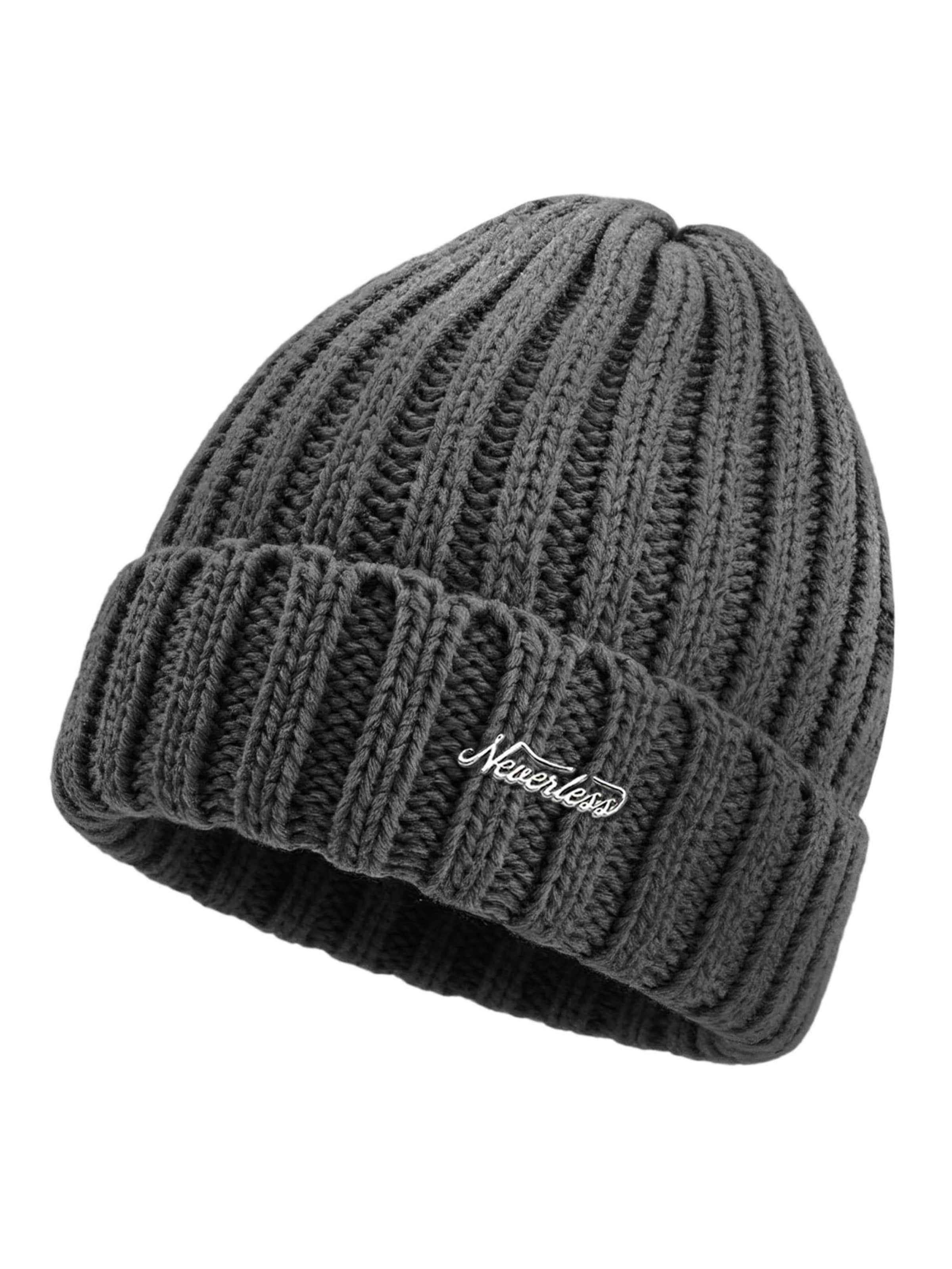 Neverless Beanie 'Model 36934' in Grey: front