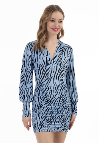 Robe faina en bleu : devant