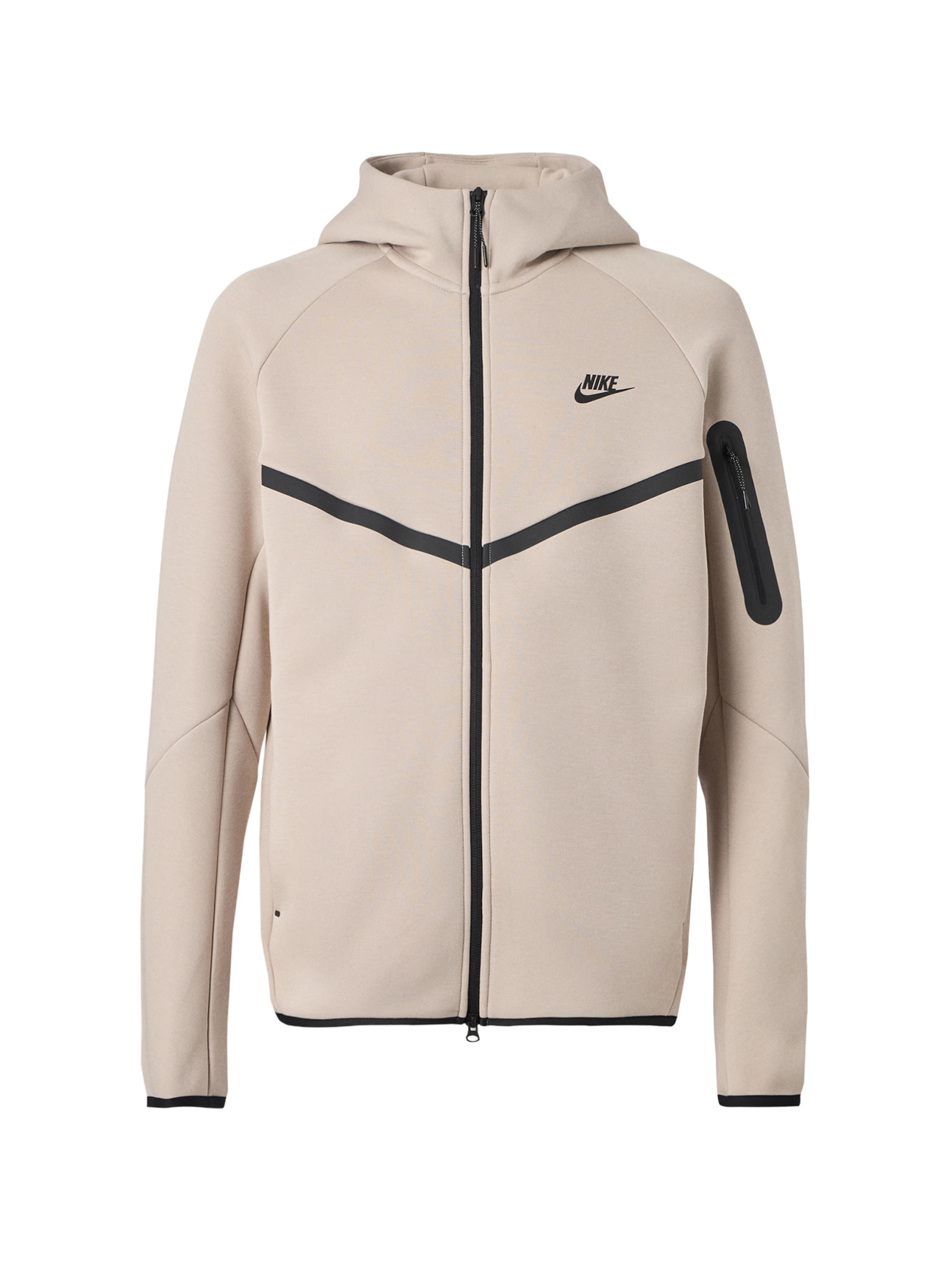 Nike Sportswear Bluza rozpinana 'TCH FLC' w kolorze beżowy: przód