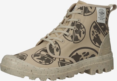 Palladium Lace-Up Boots in Beige / Black, Item view