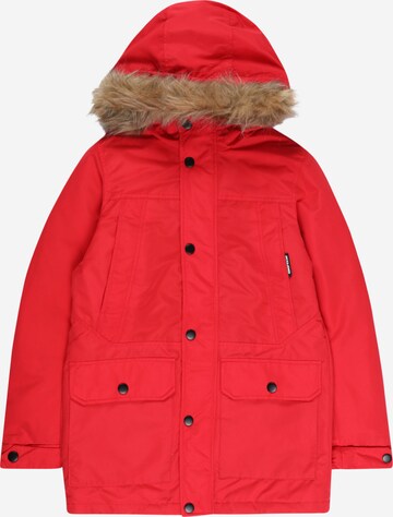 Jack & Jones Junior Зимняя куртка 'Winner' в Красный: спереди