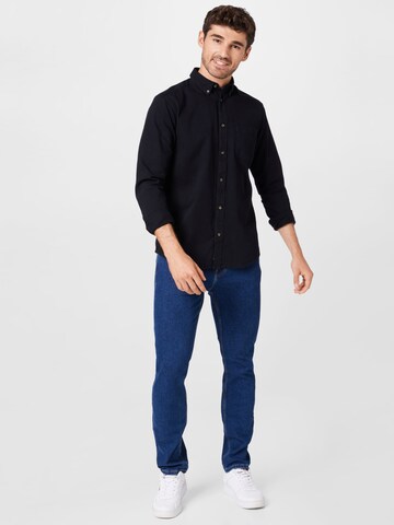 Only & Sons Comfort fit Button Up Shirt 'Bryce' in Black