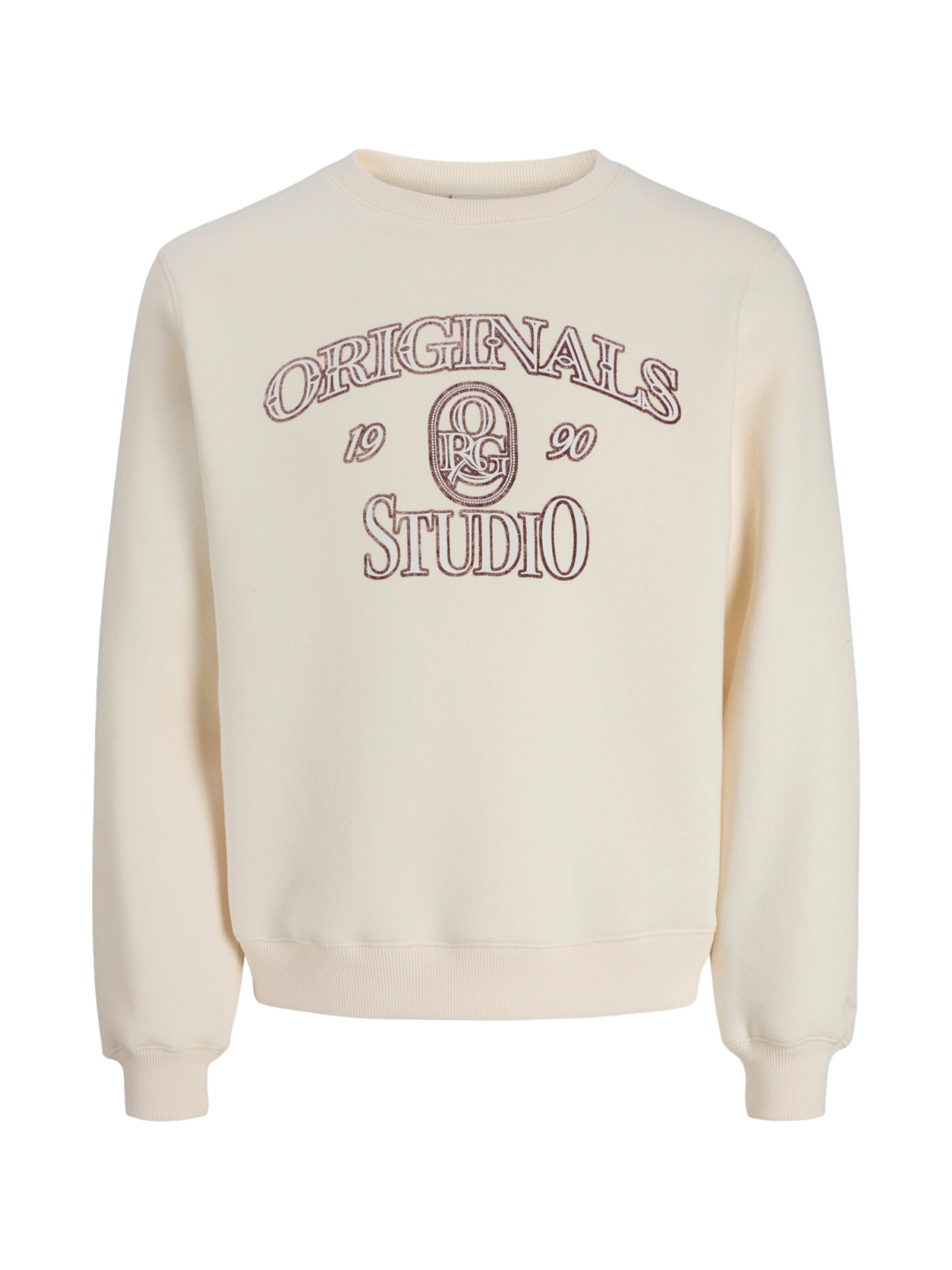 Jack & Jones Junior Sweatshirt 'Chamberi' i hvid: forside