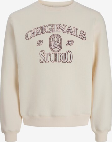 Jack & Jones Junior Sweatshirt 'Chamberi' i hvid: forside