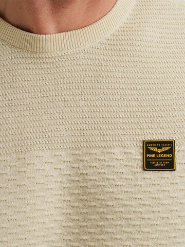 PME Legend Sweater 'Pullover in mouliné cotton' in Beige