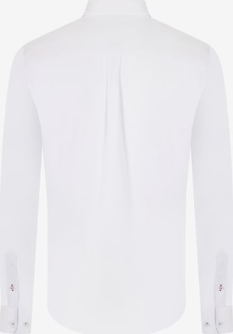 DENIM CULTURE Regular Fit Skjorte 'HUGO' i hvit