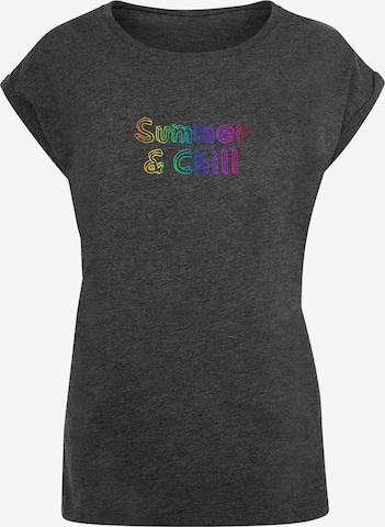 Merchcode T-Shirt 'Summer And Chill' in Grau: predná strana