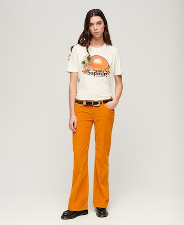 évasé Pantalon Superdry en orange