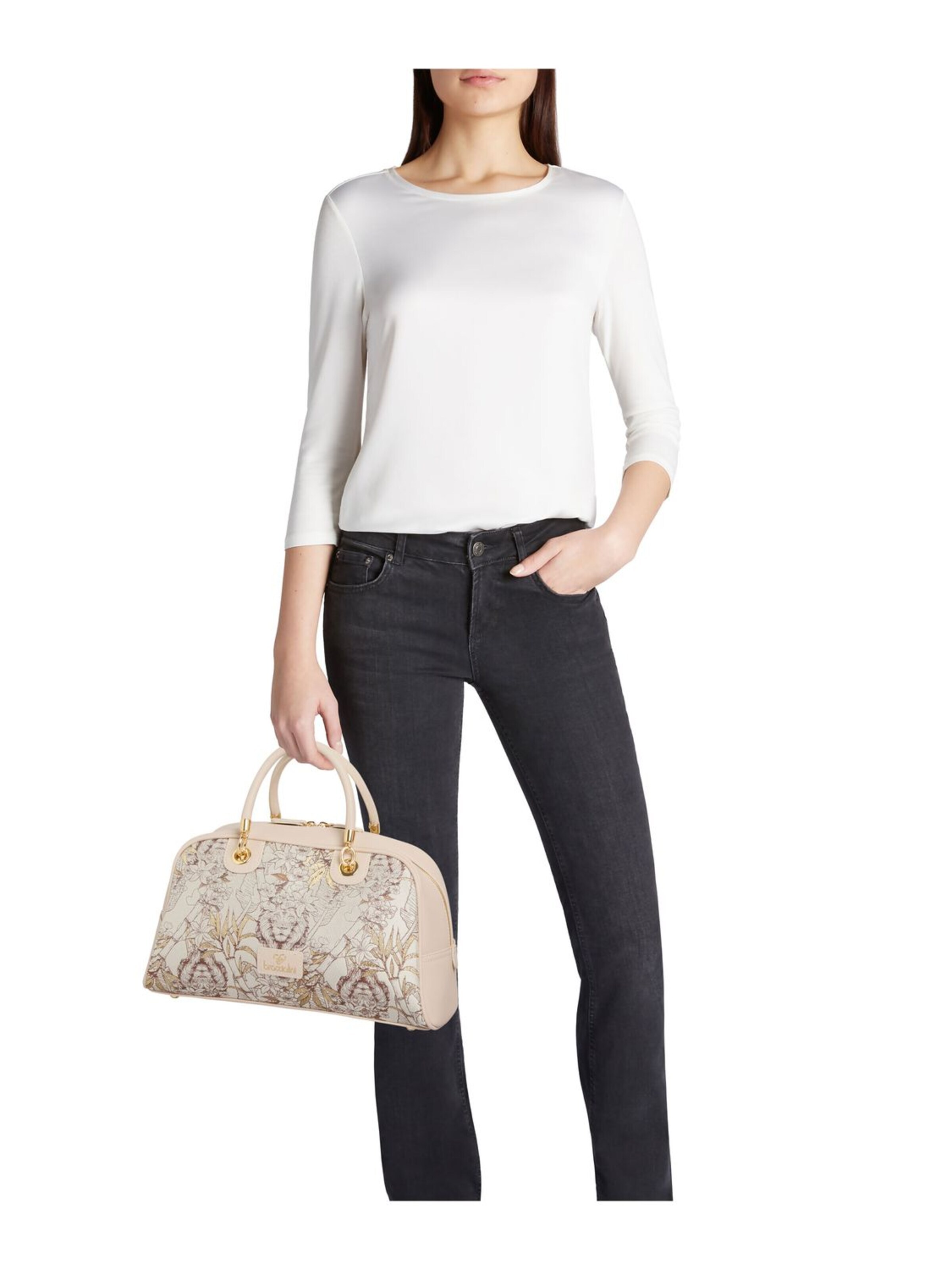 Borsa a mano 'Jacquard' di Braccialini in beige