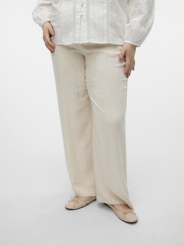 Vero Moda Curve Regular Broek in Beige