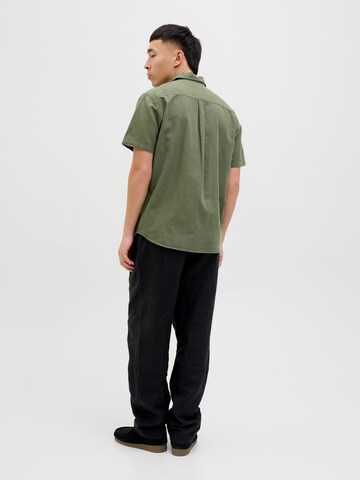 JACK & JONES Regular fit Button Up Shirt 'JJESummer' in Green