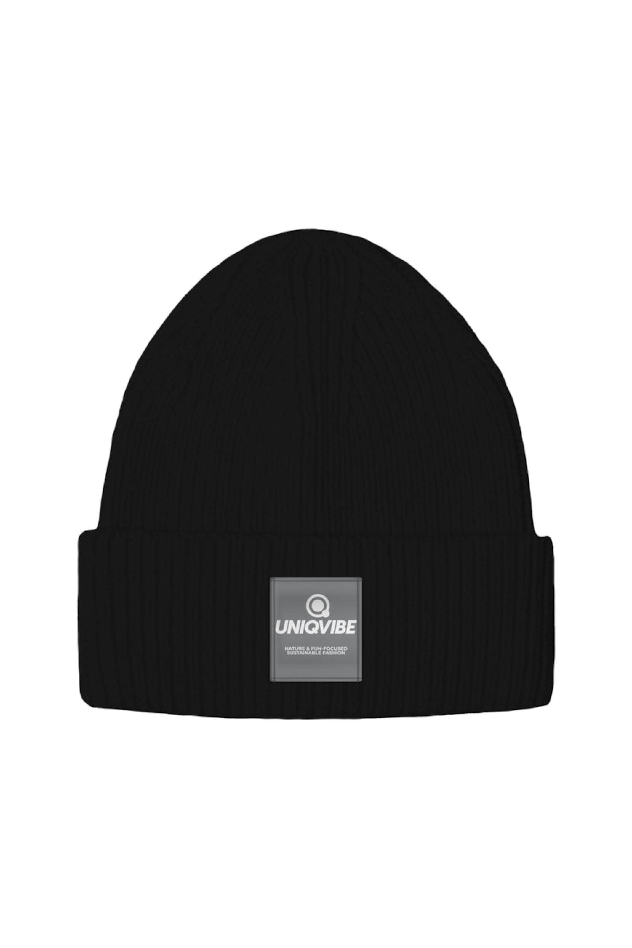 UNIQVIBE Mütze in grau / schwarz / weiß, Produktansicht