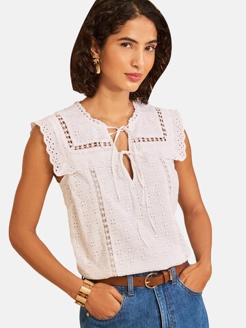 Camicia da donna di love & roses in beige: frontale