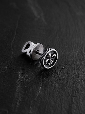 Boucles d'oreilles 'FLEUR DE LIS' REYTEL en argent