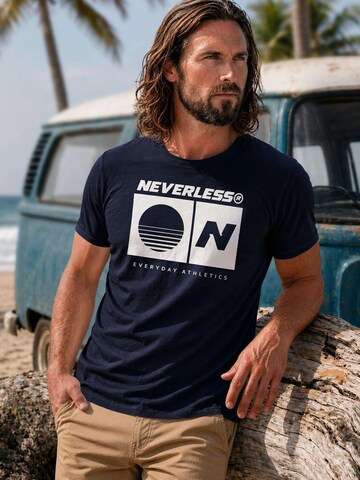 Neverless Shirt 'Sunset Sport Logo' in Blue