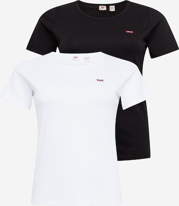 Levi's® Plus Skjorte 'The Perfect Tee - 2 Pack' i svart: forside