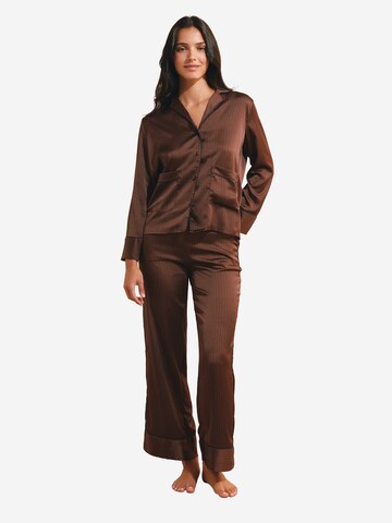 ETAM Schlafshirt 'Artlight' in Braun