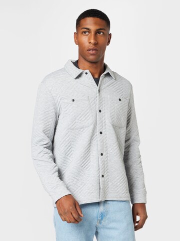 Only & Sons Comfort fit Button Up Shirt in Grey: front