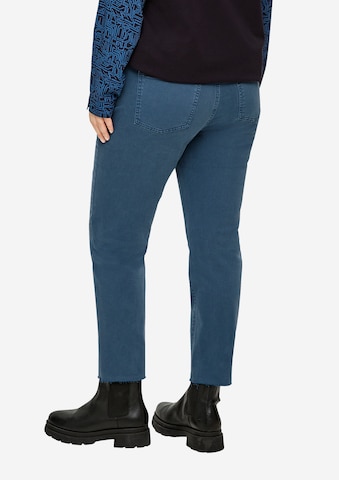 TRIANGLE Slimfit Jeans 'Twill' i blå
