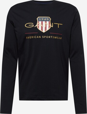 T-Shirt GANT en noir : devant