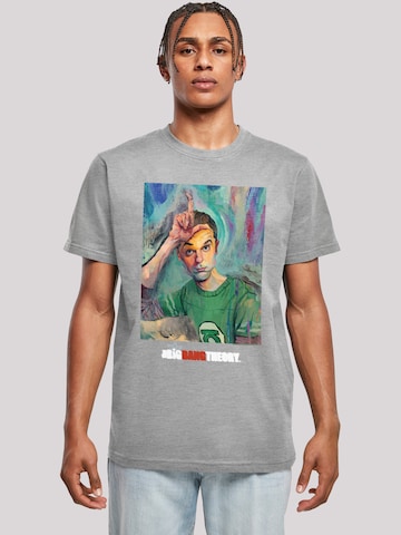 T-Shirt 'Big Bang Theory TV Serie Sheldon Loser Painting' F4NT4STIC en gris : devant