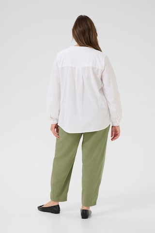 KAFFE CURVE Loose fit Pleat-front trousers 'KCMerla' in Green