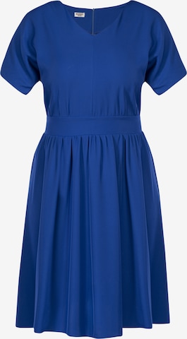 Robe de cocktail 'ANICETA' Karko en bleu : devant