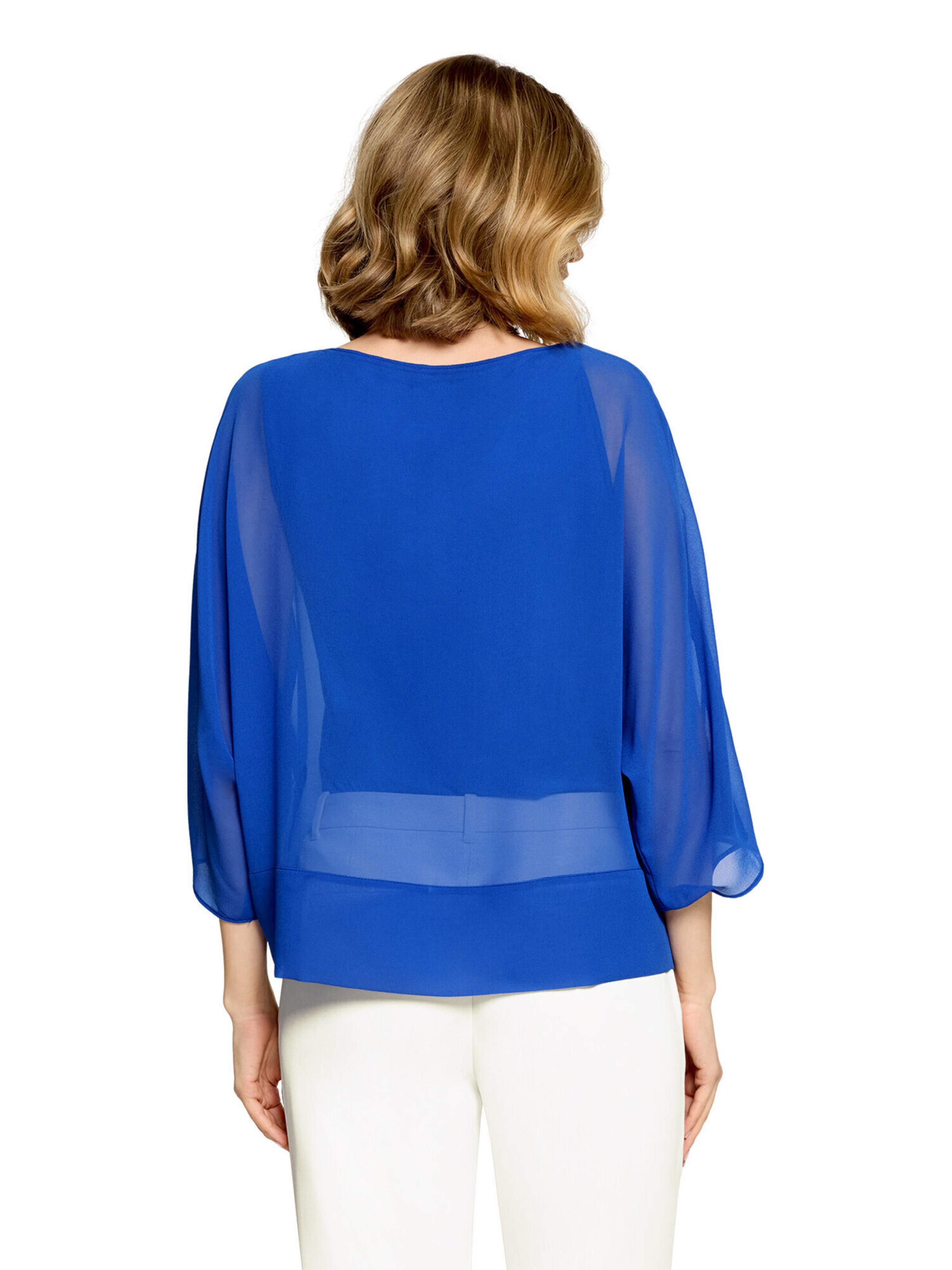 Betty Barclay Chiffonbluse unifarben in Blau