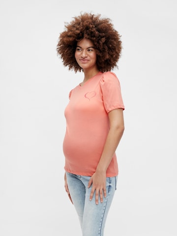 T-shirt 'Kirsa' MAMALICIOUS en orange : devant