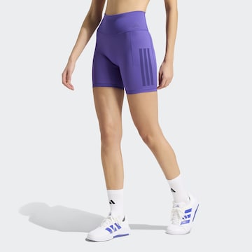 ADIDAS PERFORMANCE Skinny Workout Pants 'Opt' in Purple: front