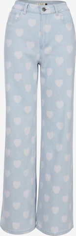 Wide Leg Jean Looxs Revolution en bleu : devant
