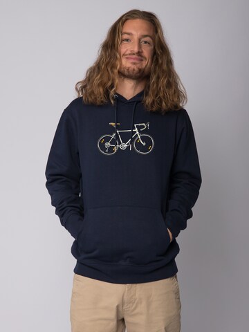 Felpa 'Doodle Bike' di Watapparel in blu