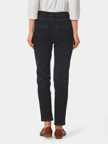 Goldner Slimfit Jeans 'Louisa' in Schwarz