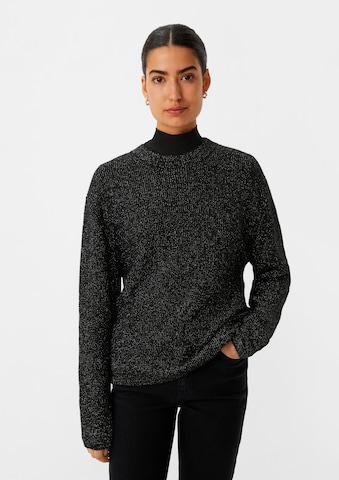 comma casual identity Sweater in Black: front