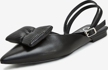 Ballerines CESARE GASPARI en noir : devant