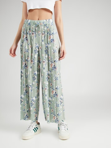 Wide Leg Pantalon à plis 'Viviana' ABOUT YOU en vert : devant