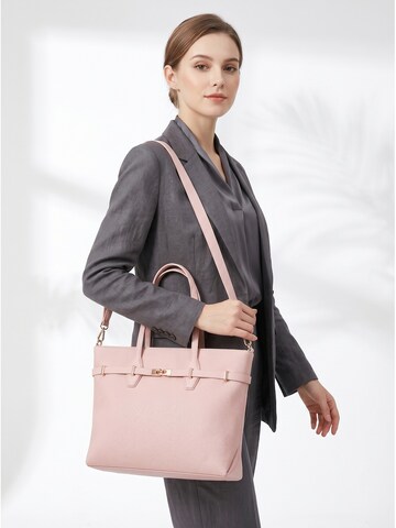 Borsa a mano 'Borsa a Mano Donna Ecopelle - Modello KSD52134 con Tracolla Staccabile' di Kassandra in rosa