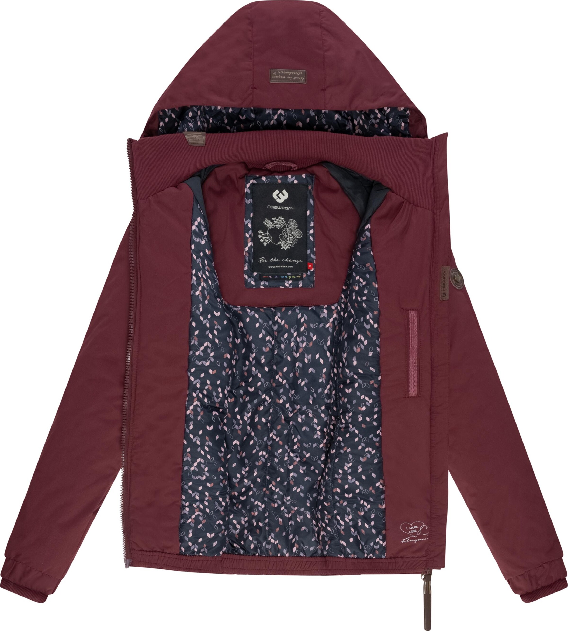 Ragwear Outdoor jacket 'Dizzie' in Red