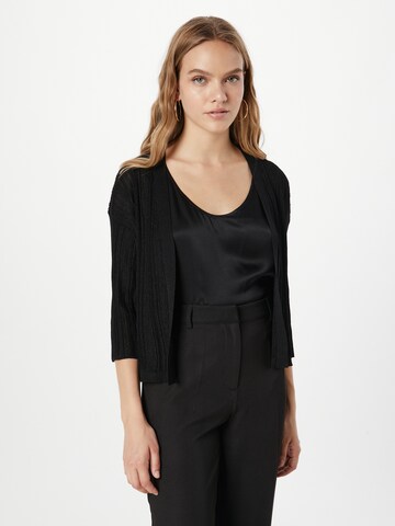 TAIFUN Knit Cardigan in Black: front