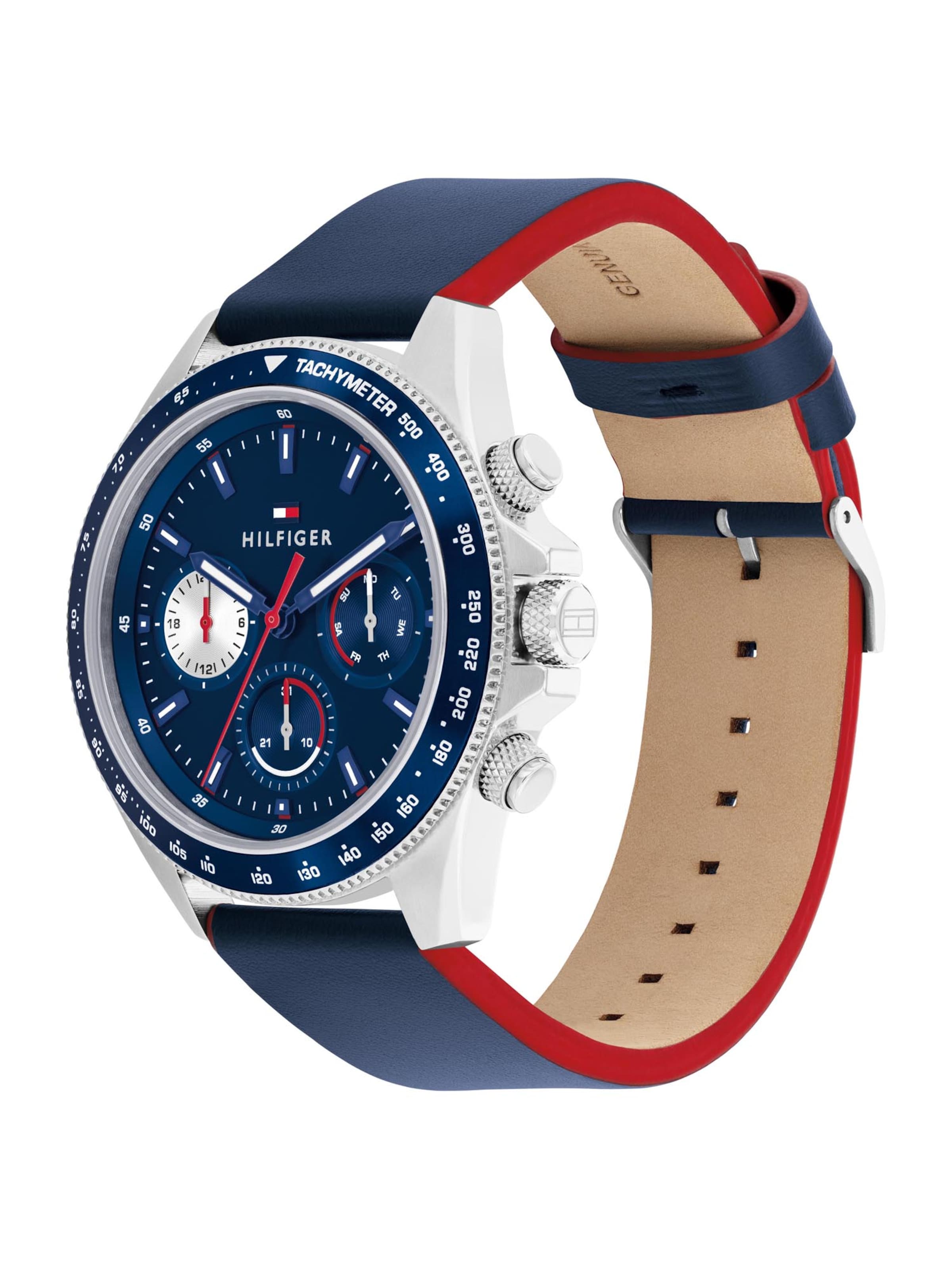 TOMMY HILFIGER Аналогов часовник 'CLARK' в синьо: отпред