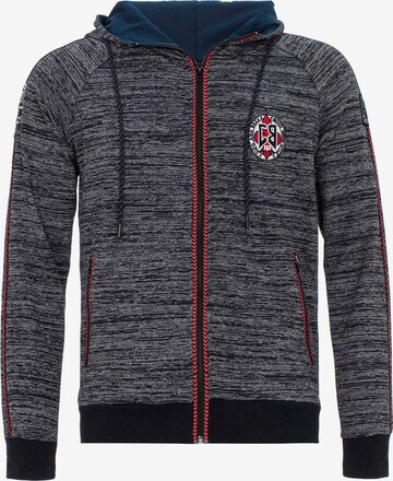 CIPO & BAXX Zip-Up Hoodie in Grey: front