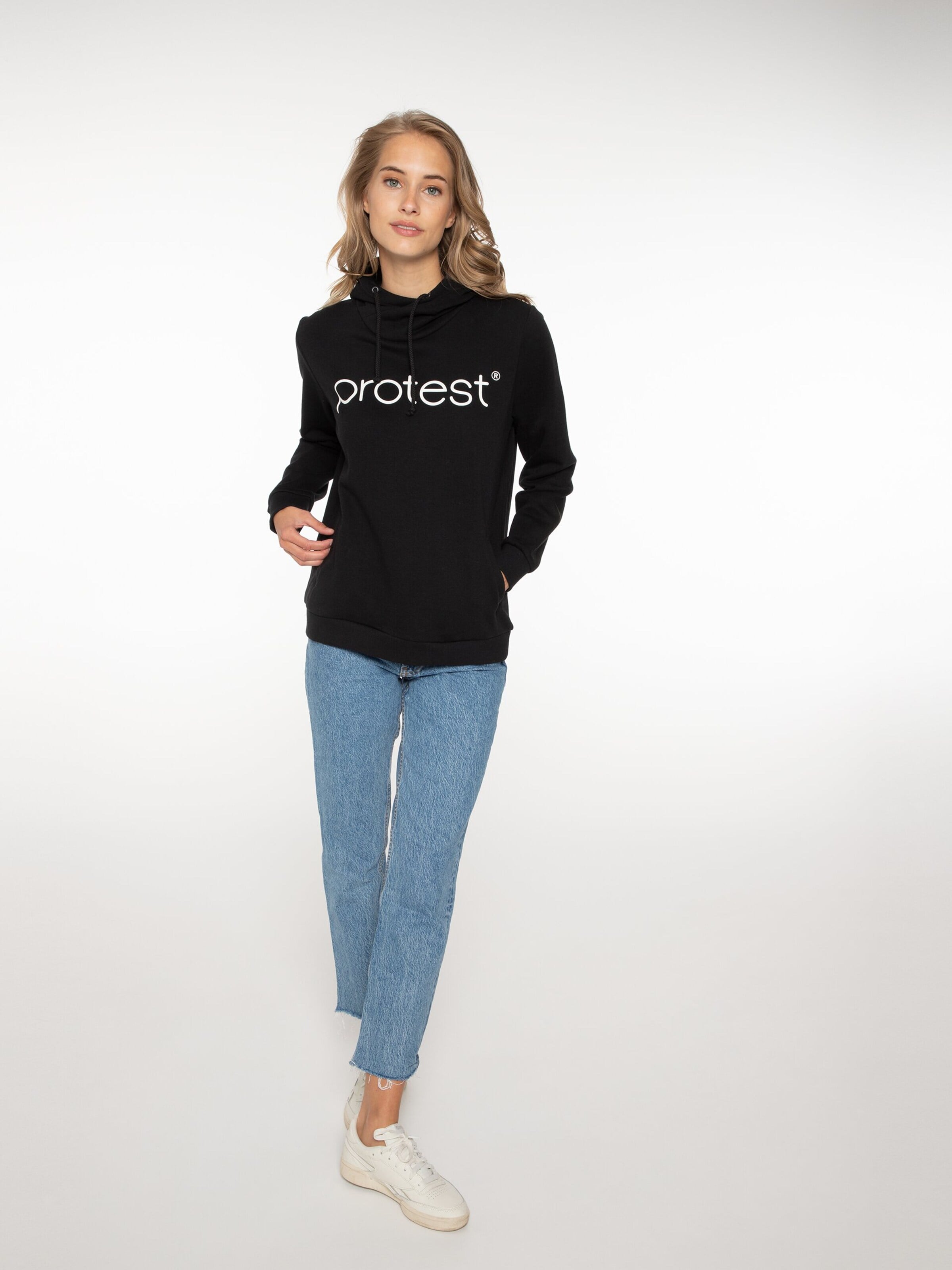 PROTEST Sweater 'CLASSIC LOGO HOODY' in Black
