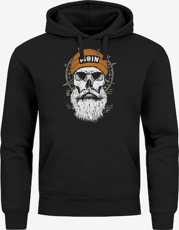 Neverless Sweatshirt 'Skull Moin' in Schwarz: Vorderseite