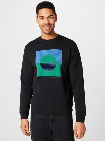 Thinking MU Sweatshirt 'Horizon' in Black: front