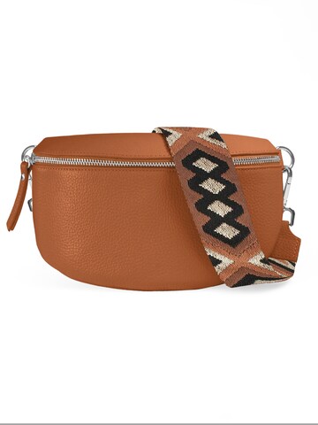 lePelou Fanny Pack 'JUNA medium' in Brown: front