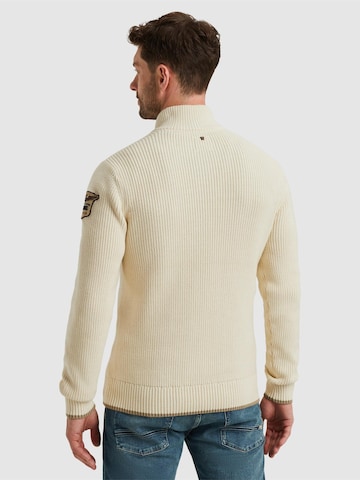 PME Legend Tröja 'Pullover with half-zipper' i beige