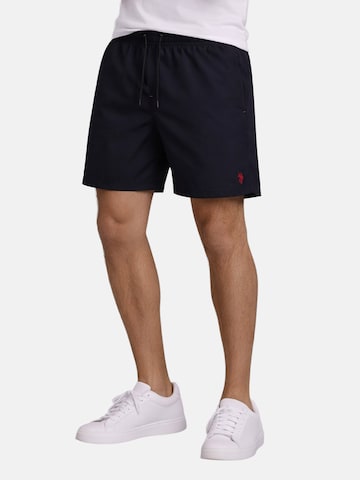 U.S. POLO ASSN. Regular Badeshorts in Schwarz: Vorderseite